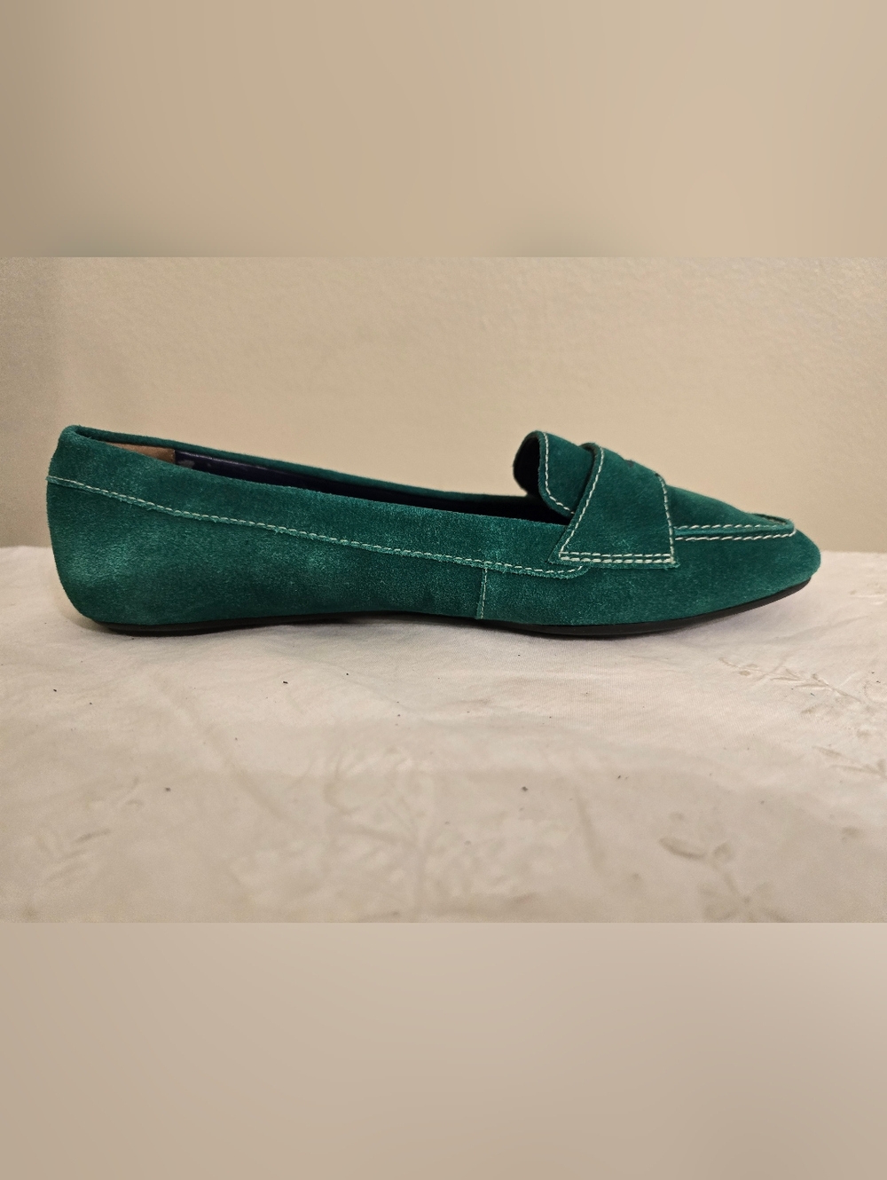 Talbots Green Suede Penny Loafers T Loafers In Excellent Condition Size 9.5 - Picture 3 of 7